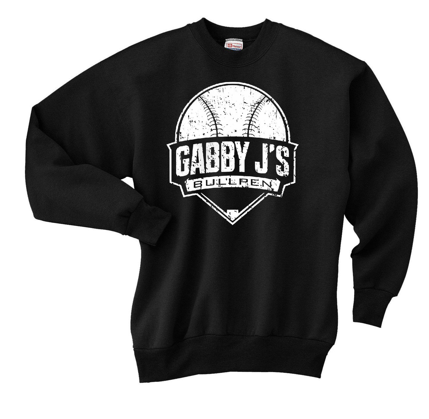 Gabby J’s Bullpen Distressed Crewneck Sweatshirt