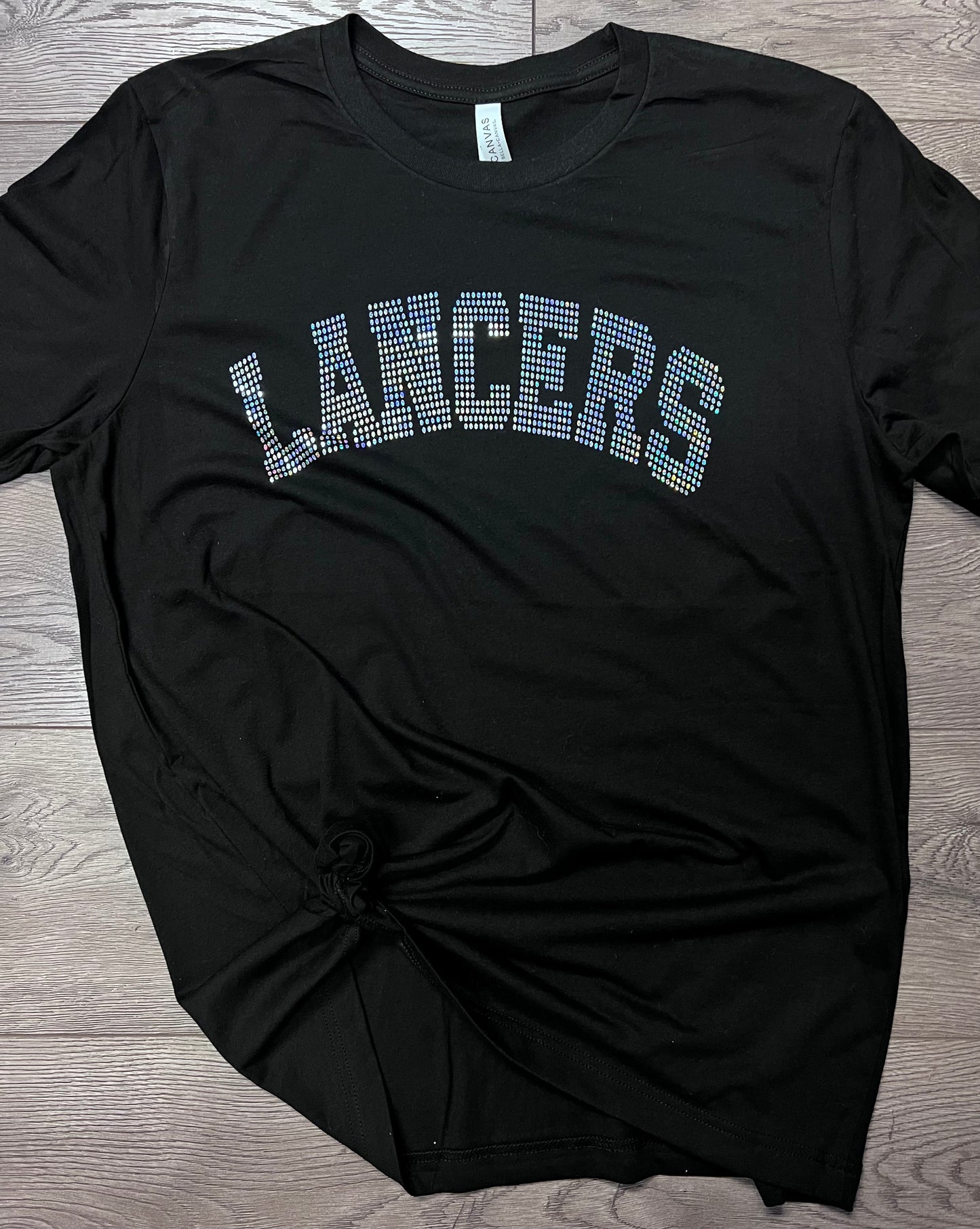 CUSTOMIZABLE Faux Rhinestone School or Mascot Bella Canvas Tee