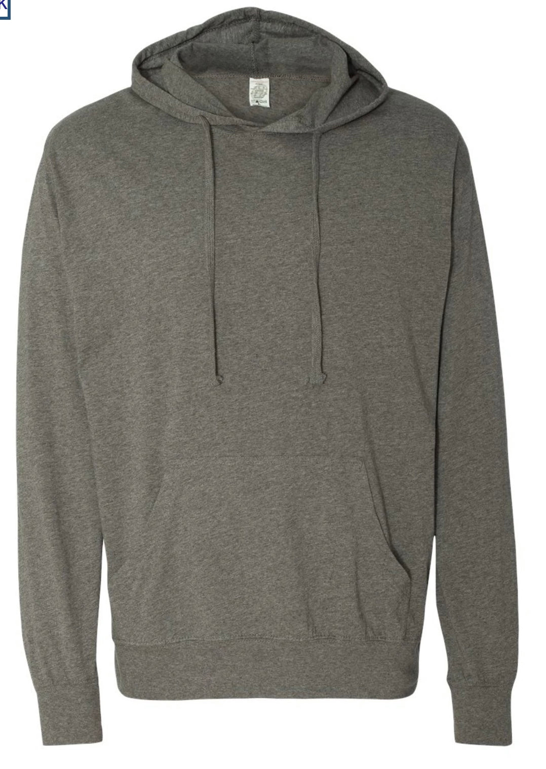 Block H Cursive Bulldogs Hooded Long-Sleeve Tee with front pocket