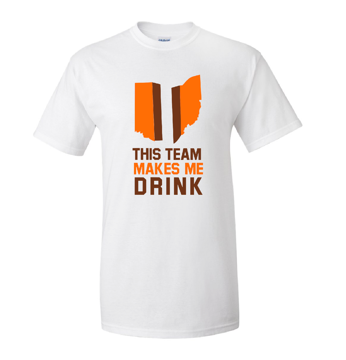 Browns This Team Makes Me Drink Short Sleeve Tee