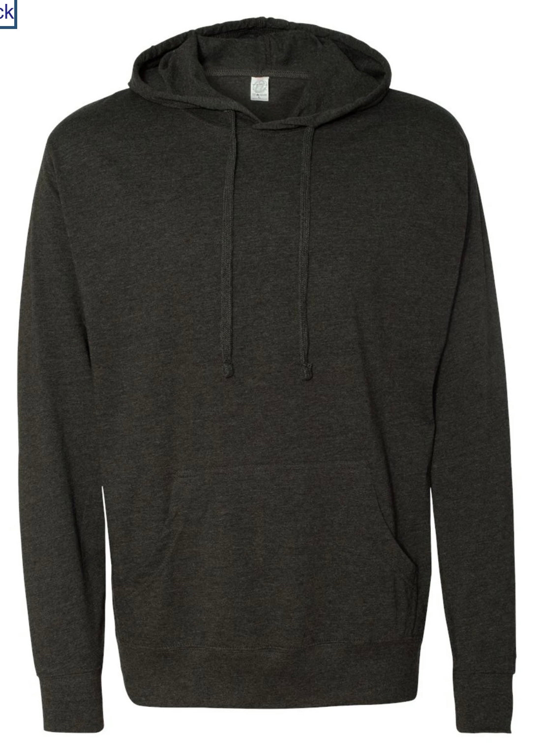 Block H Cursive Bulldogs Hooded Long-Sleeve Tee with front pocket