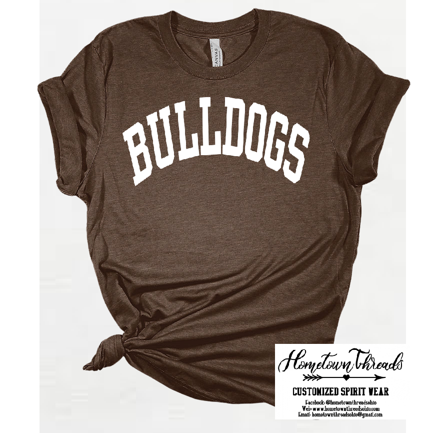 Block Bulldogs Paw Print Bella Canvas Short Sleeve Tee