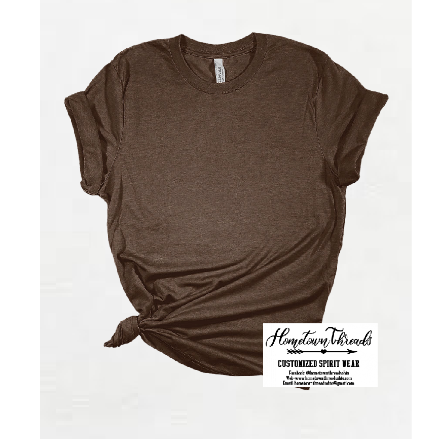 Block Heath Cursive Bulldogs Bella Canvas Short Sleeve Tee - HSS