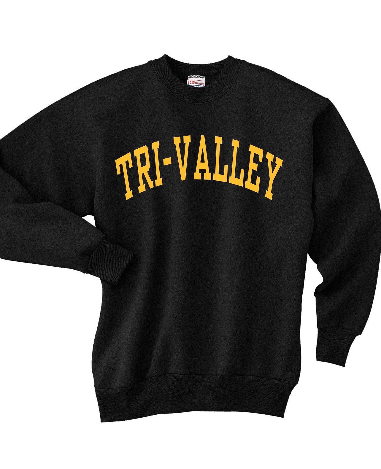 CUSTOMIZABLE School or Mascot Block Font Crewneck Sweatshirt: Pick Shirt Color, Wording & Vinyl Color