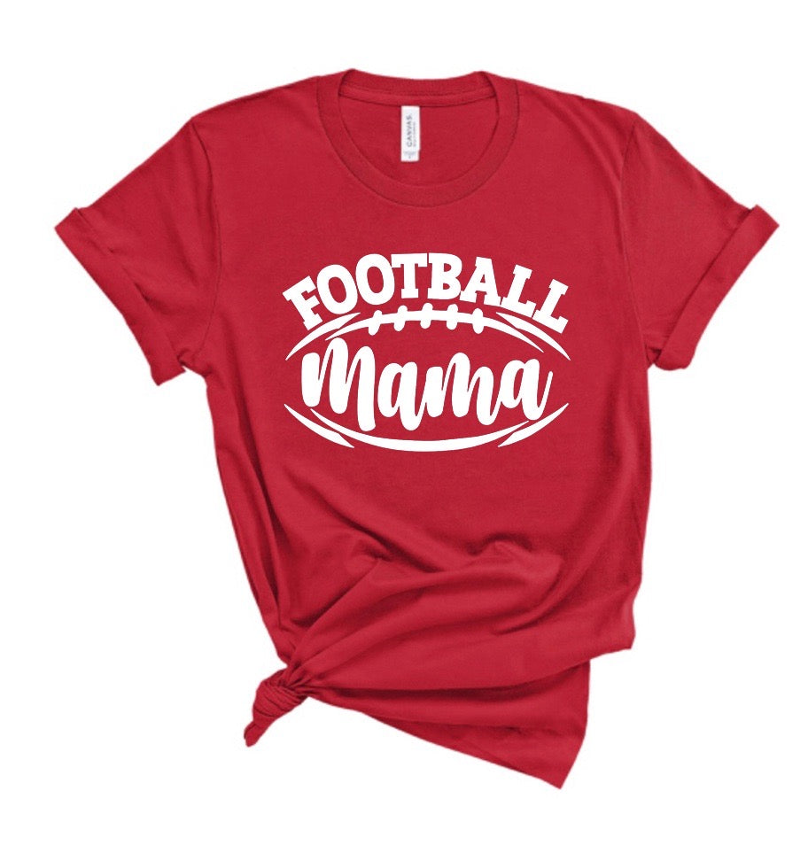 Football Mama Football Bella Canvas T-shirt