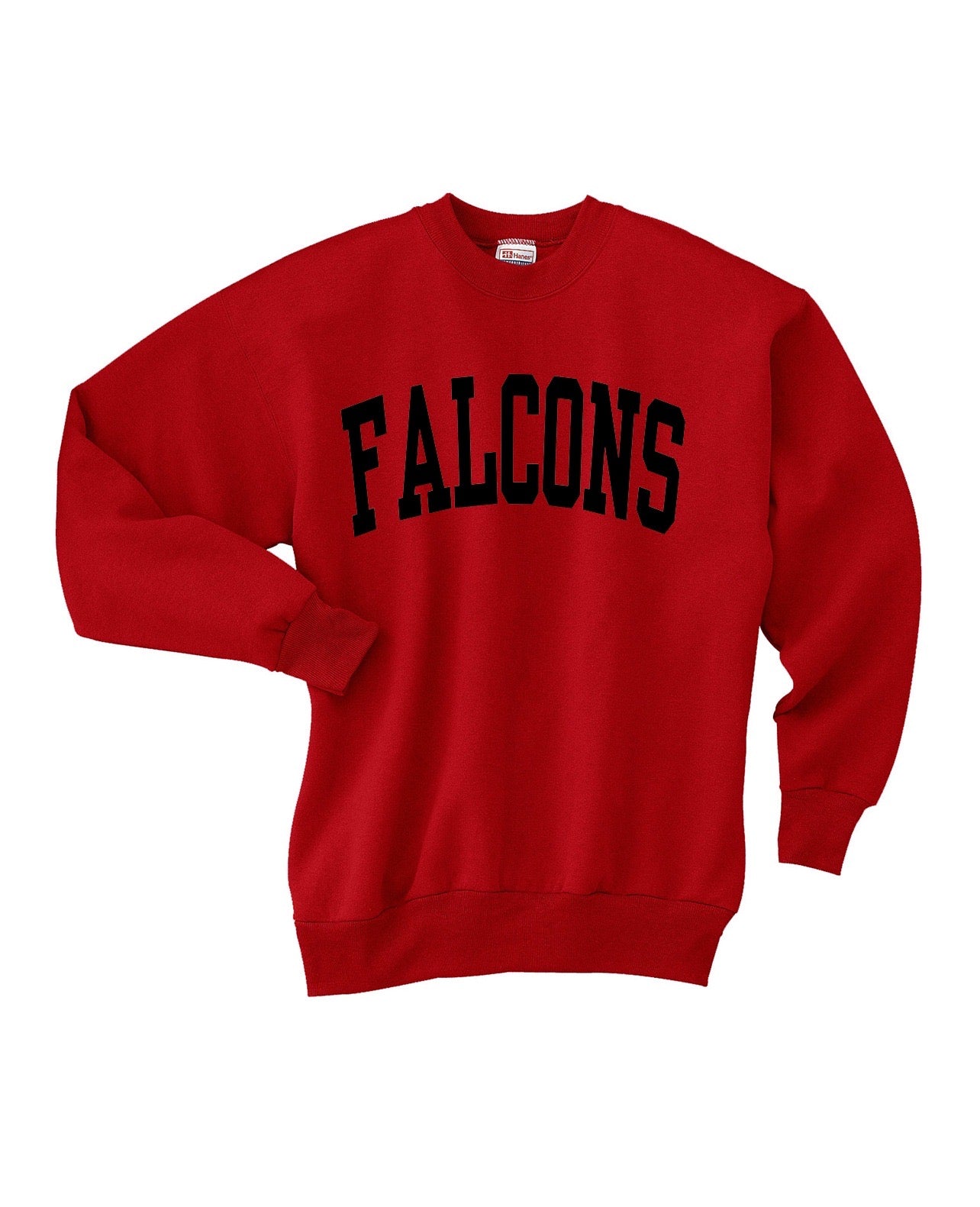 CUSTOMIZABLE School or Mascot Block Font Crewneck Sweatshirt: Pick Shirt Color, Wording & Vinyl Color