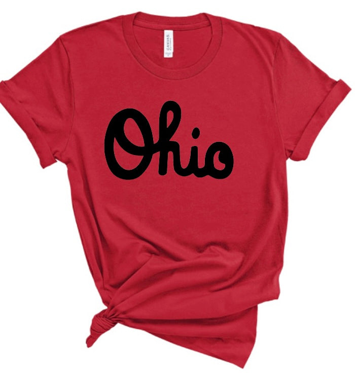 Cursive Ohio Bella Canvas Tee