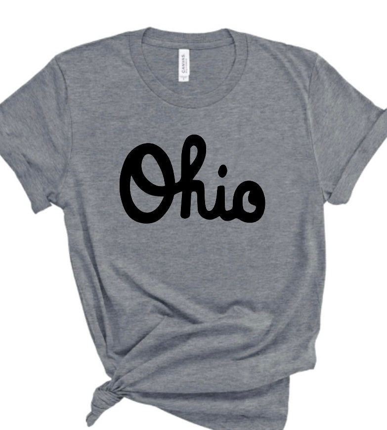 Cursive Ohio Bella Canvas Tee