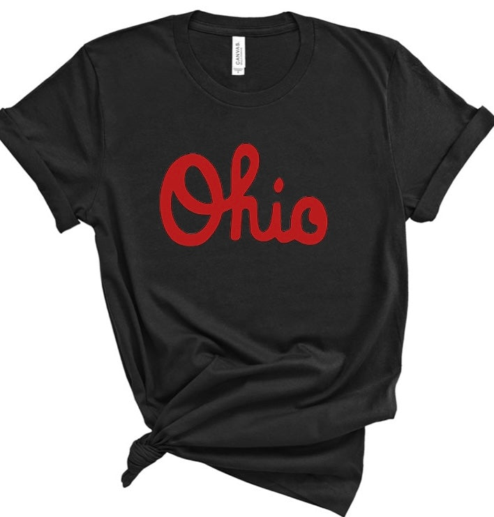 Cursive Ohio Bella Canvas Tee