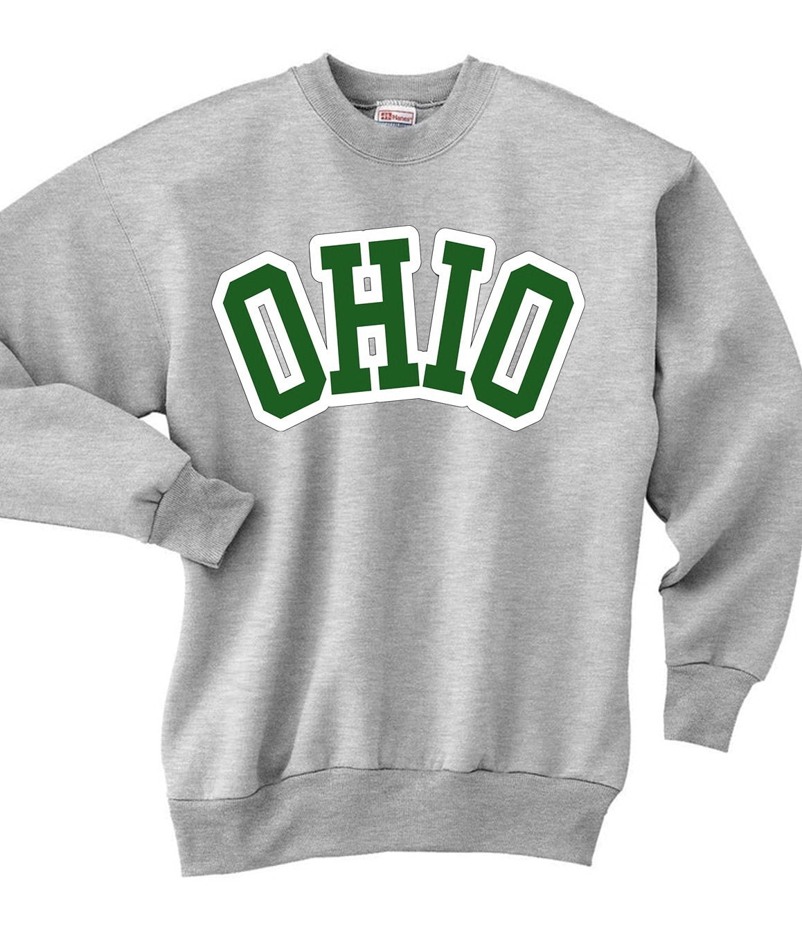 Block Outline Green OHIO Crewneck Sweatshirt