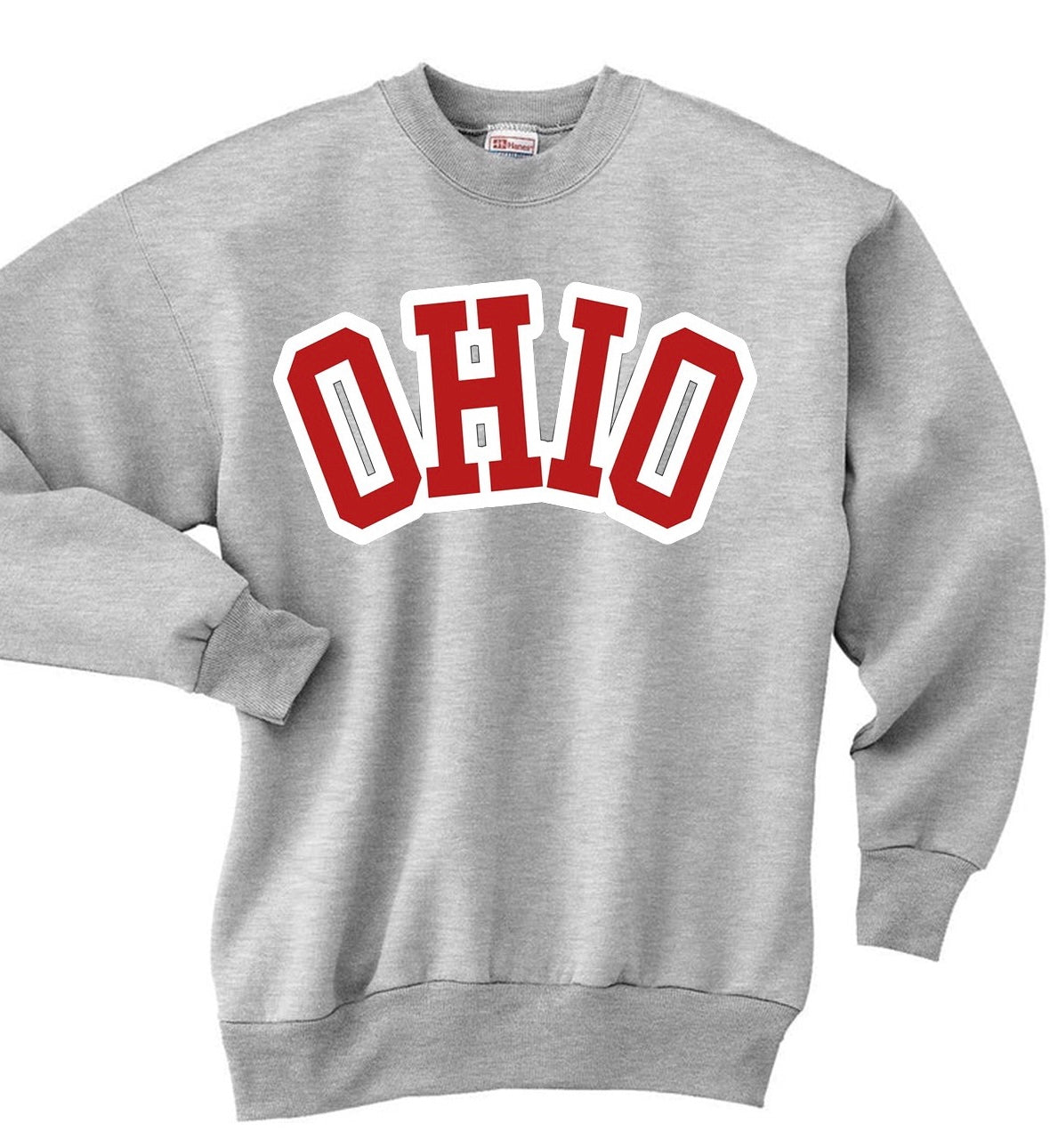 Block Outline Red OHIO Crewneck Sweatshirt