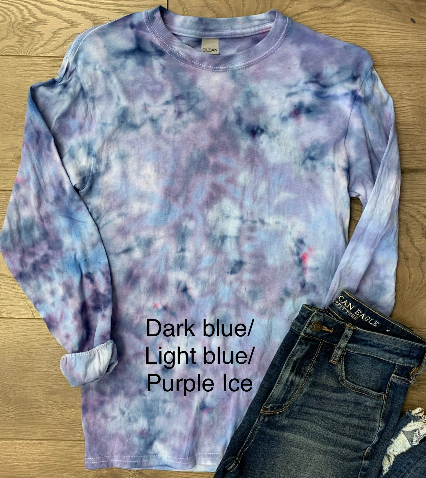 Hand-dyed Adult Outer Banks Long-Sleeve T-shirt - CHOOSE TIE DYE COLORS