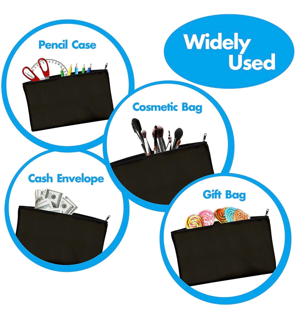 Personalized Zippered Pouch Bag