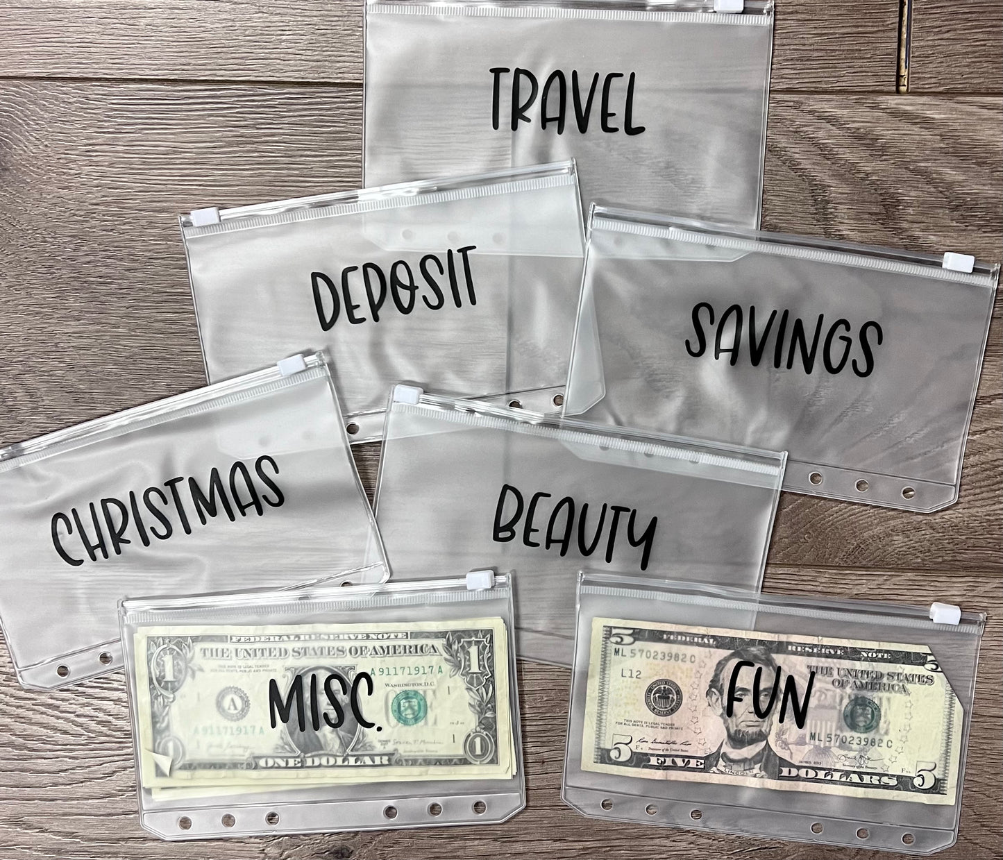 Customized Cash Stuffing Vinyl Envelopes