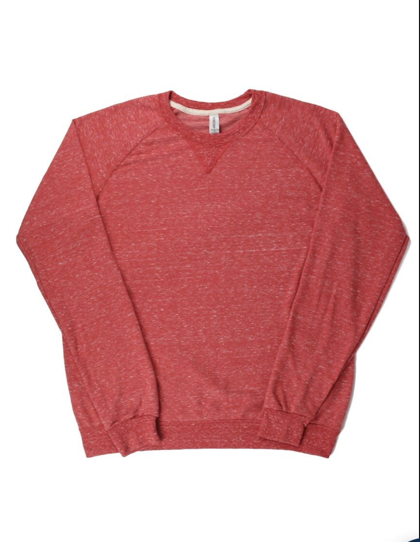 Adult Lakewood Lancers Leopard Cursive Lancers Lightweight Snow Heather Crewneck