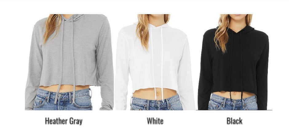 Adult Lakewood Lancers Ladies Cursive Lakewood Block Lancers Lightweight Cropped Hoodie