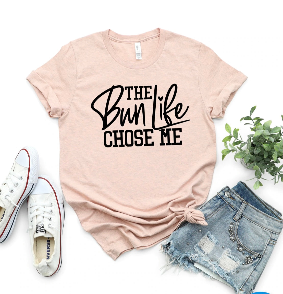 The Bun Life Chose Me Bella Canvas T-shirt