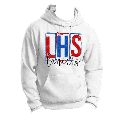 LHS Boxes Cursive Lancers Hoodie - LHS Cheer Sale