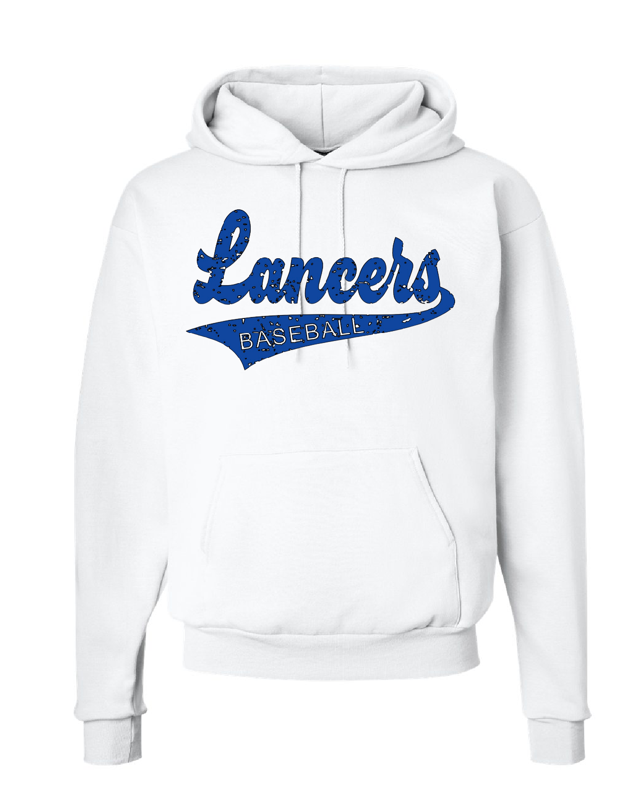 Lakewood Lancers Distressed Lancers Baseball Tail Hoodie - LMS baseball