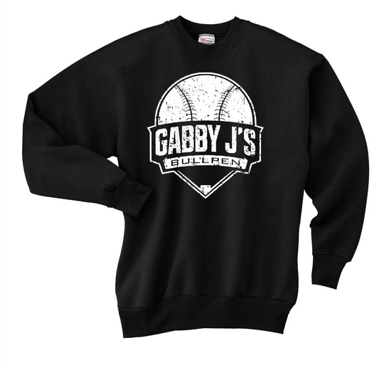 Gabby J’s Bullpen Distressed Crewneck Sweatshirt