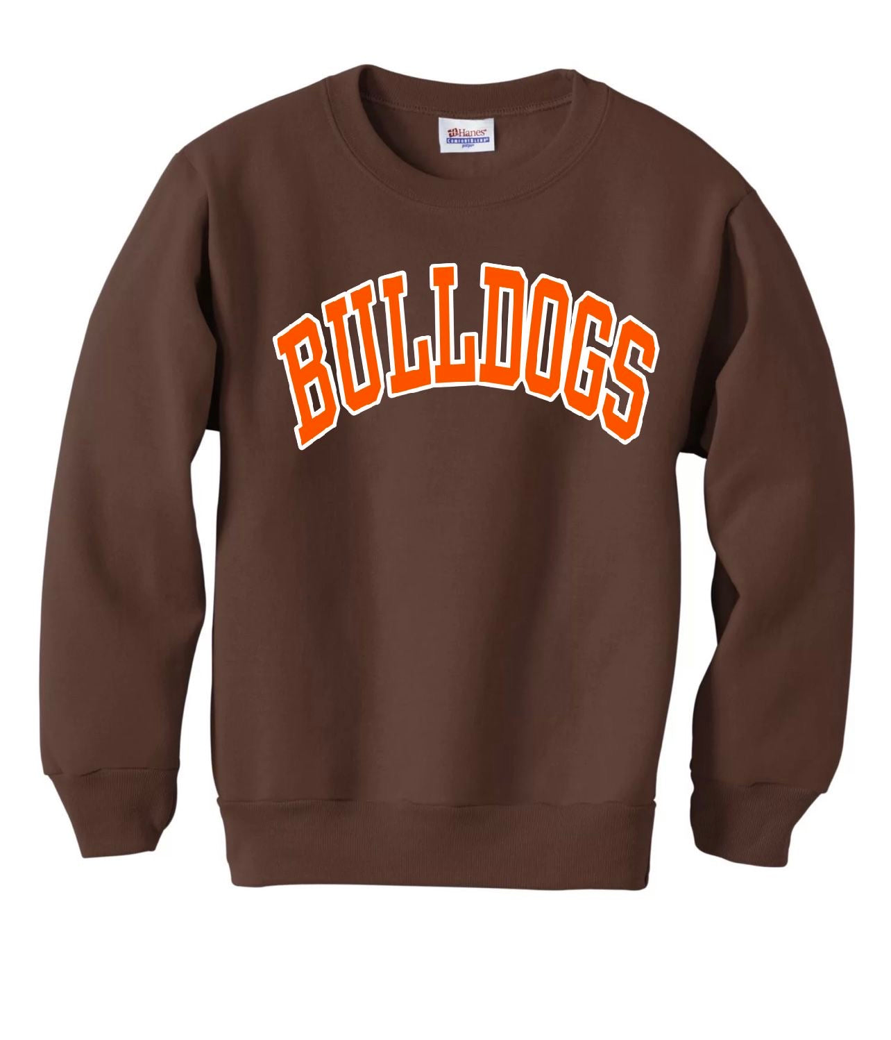 Block Outline Bulldogs Crewneck Sweatshirt - HSS