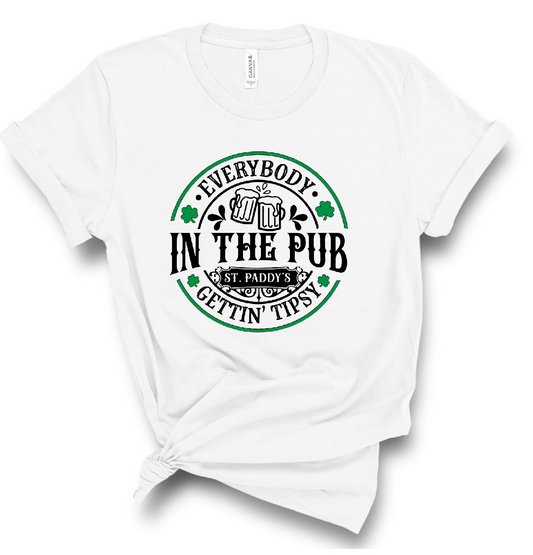 St. Patrick’s Day Everybody in the Club Getting Tipsy Bella Canvas T-shirt