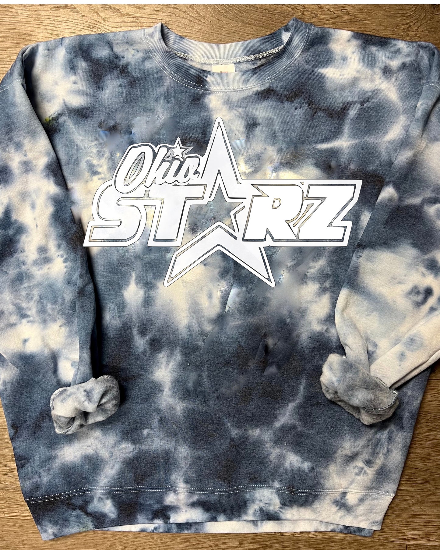 Hand-dyed Adult Starz Tie Dye Crewneck Sweatshirt