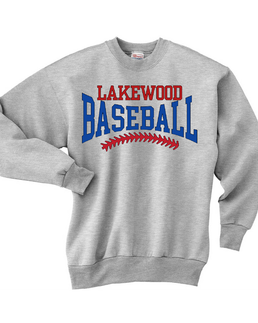 Lakewood Lancers Lakewood Baseball Laces Crewneck Sweatshirt - LMS baseball