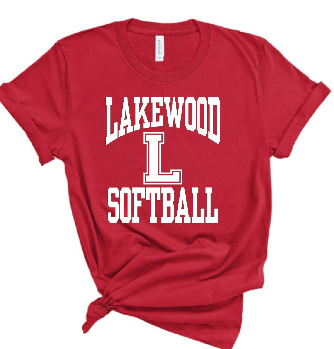 Lakewood Lancers Lakewood L Softball Bella Canvas Tee