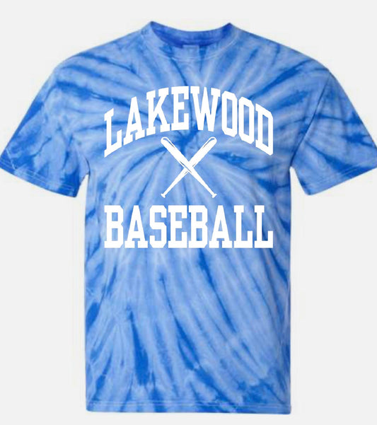 Lakewood Lancers L Baseball Short Sleeve Tie Dye Tee