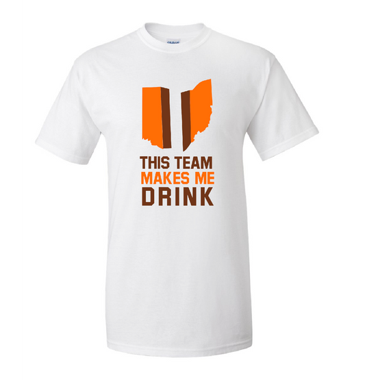 Browns This Team Makes Me Drink Short Sleeve Tee