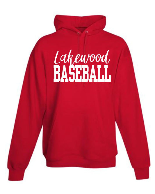 Lakewood Lancers Cursive Lakewood Block Baseball Hoodie - LMS baseball