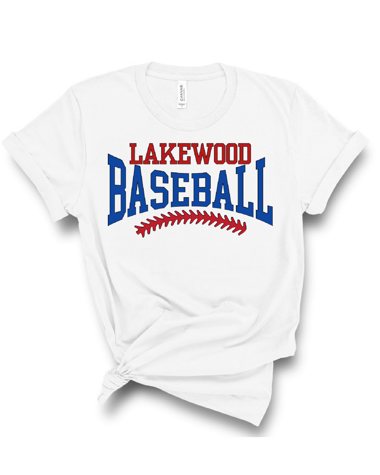 Lakewood Lancers Lakewood Baseball Laces Bella Canvas Tee - LMS baseball