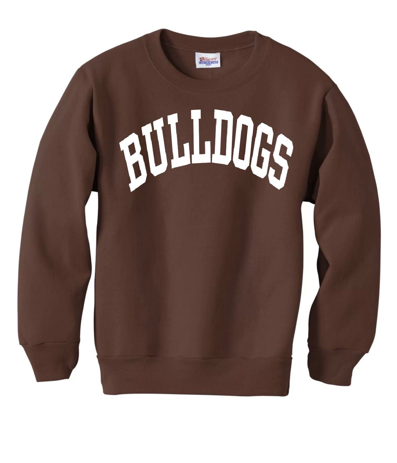 Block Bulldogs Paw Print Crewneck Sweatshirt