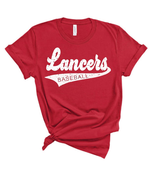 Lakewood Lancers Lancers Baseball Tail Bella Canvas Tee - LMS baseball