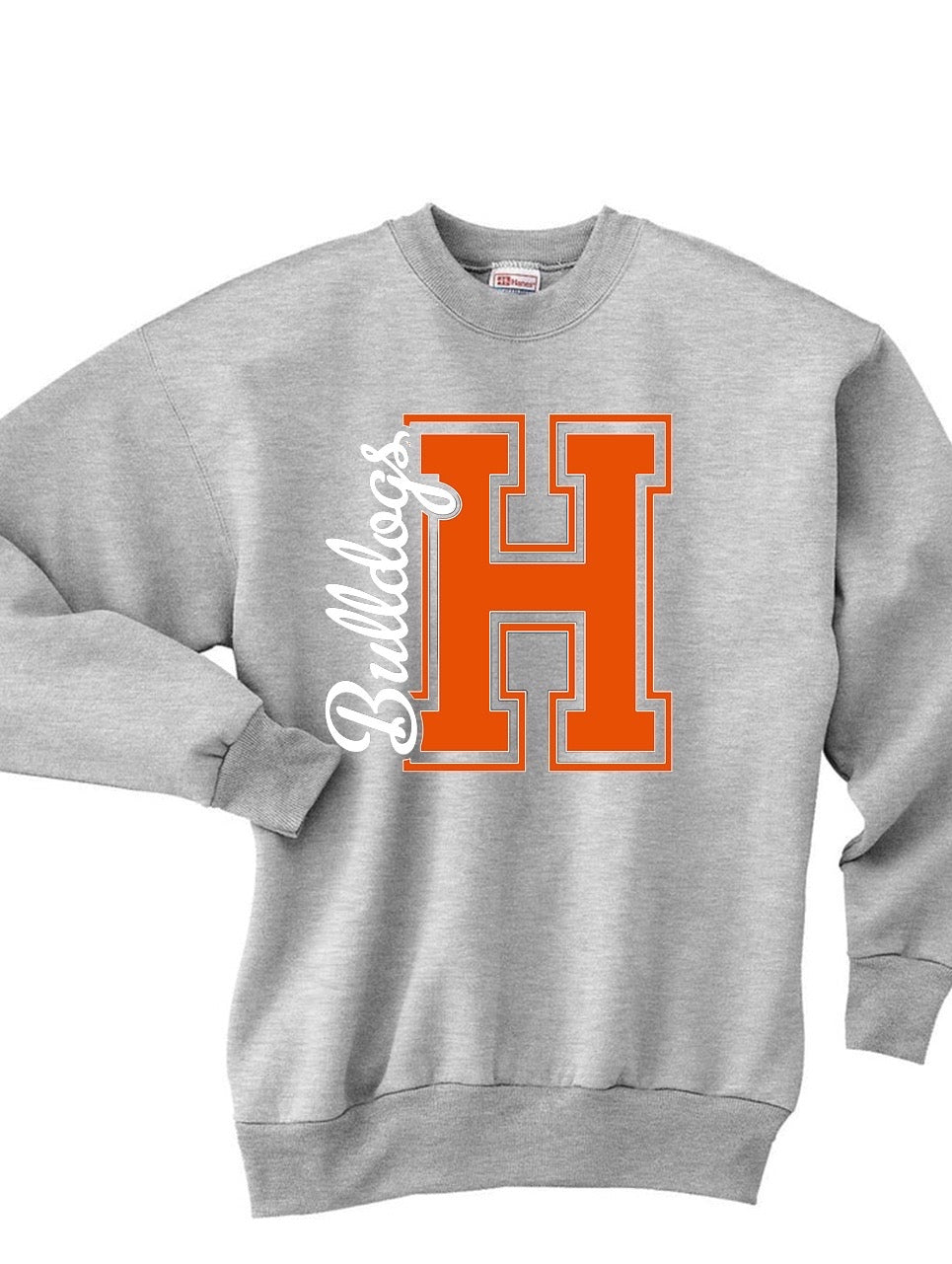 Block H Cursive Bulldogs Crewneck Sweatshirt - HSS