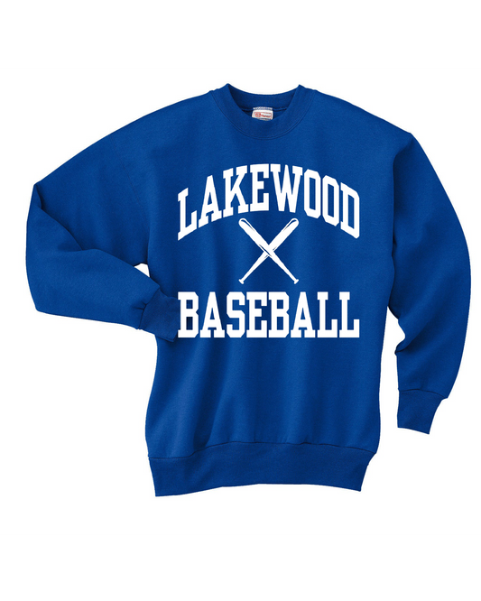 Lakewood Lancers Lakewood Baseball Crossed Bats Crewneck Sweatshirt - LMS baseball