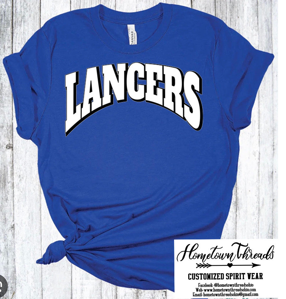 Adult Lakewood Lancers Wave Lancers Bella Canvas T-shirt