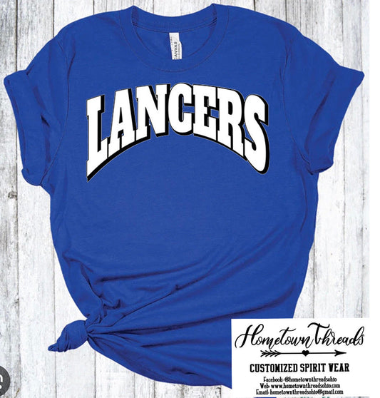 Lakewood Lancers Wave Lancers Bella Canvas T-shirt - JIS