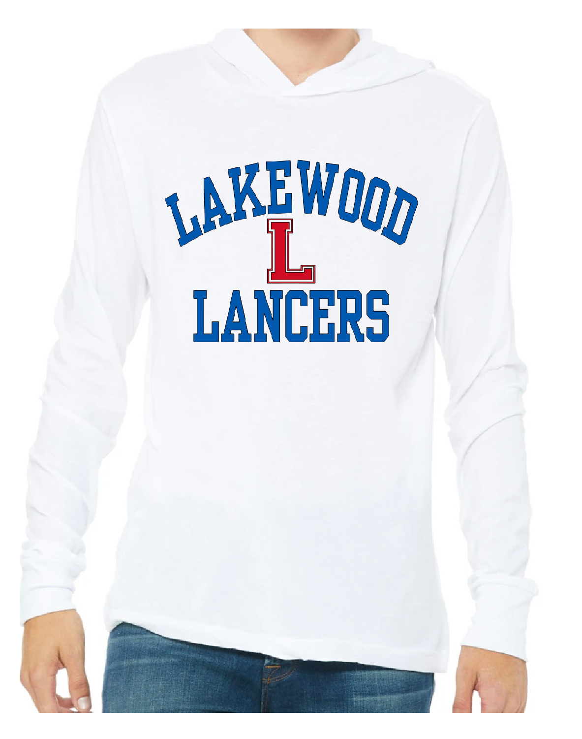 Lakewood Lancers Athletics or Custom Sport Hooded Long-Sleeve Tee