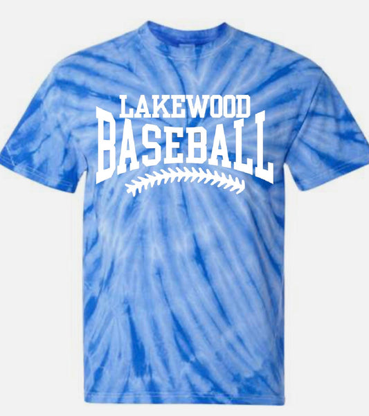 Lakewood Lancers Lakewood Baseball Laces Short Sleeve Tie Dye Tee - LMS baseball