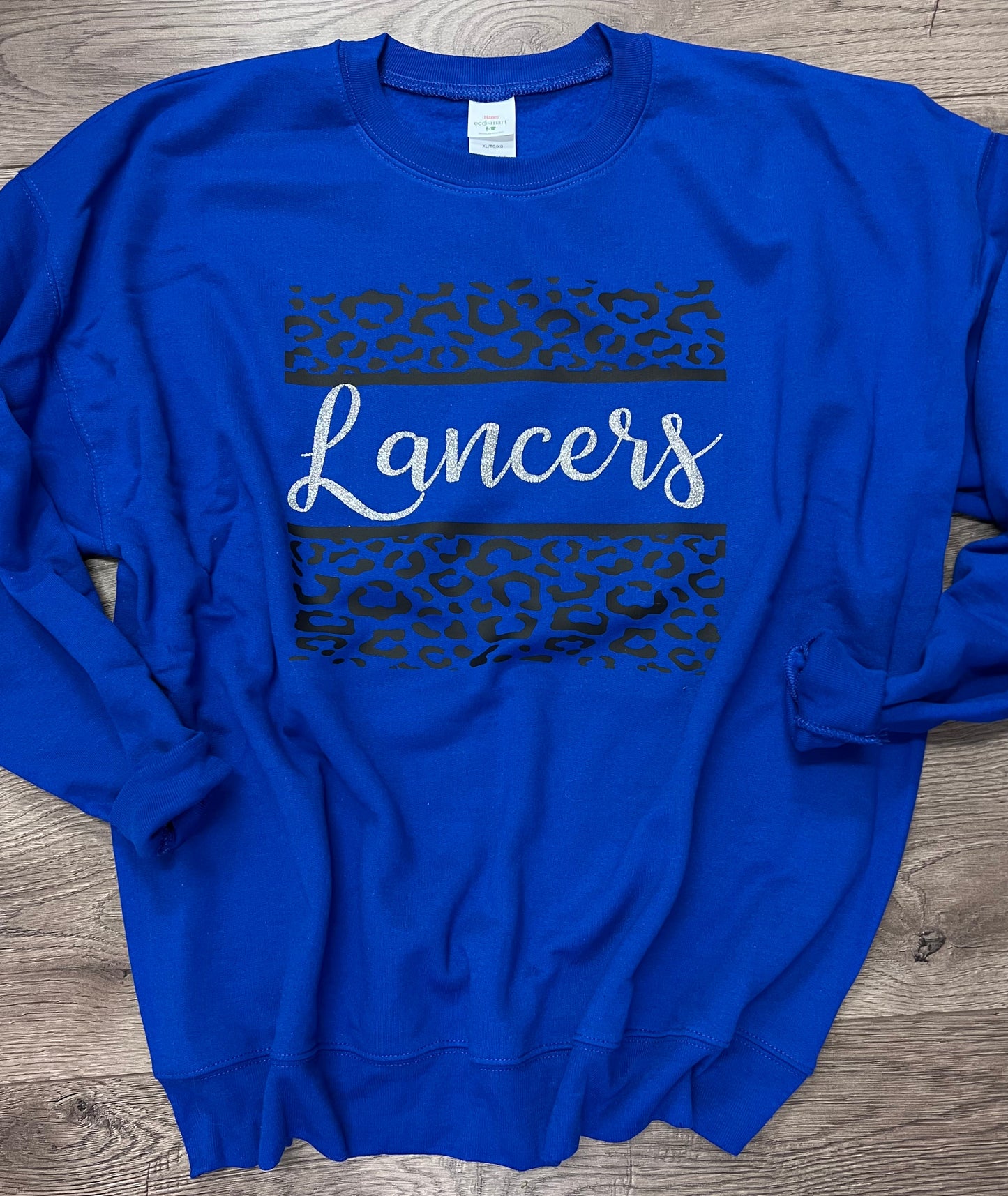 Lakewood Lancers Leopard Cursive Lancers Crewneck Sweatshirt