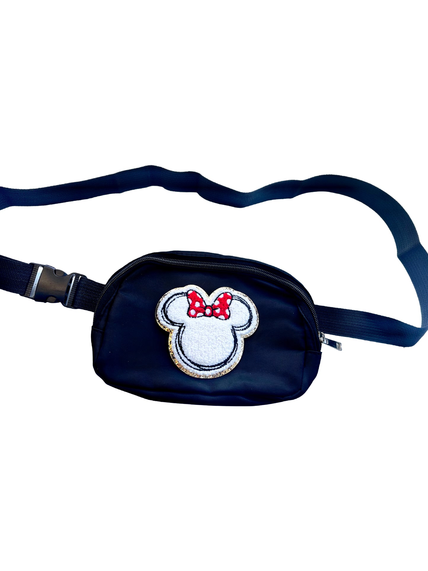 Mouse Ears White with Black Outline and Red Polka Dot Cross-Body Belt Bag Parks Collection