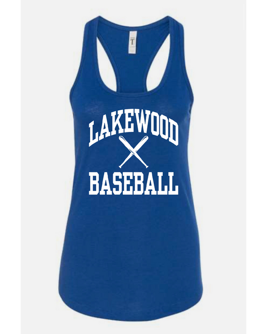 Lakewood Baseball Crossed Bats Racerback Tank - LMS baseball