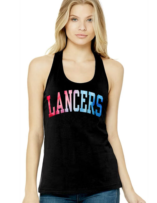 Adult Lakewood Block Gradient Lancers Racerback Tank