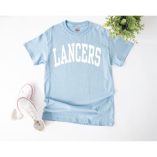 Block Lancers Lakewood Light Blue Solid Short-Sleeve Tee
