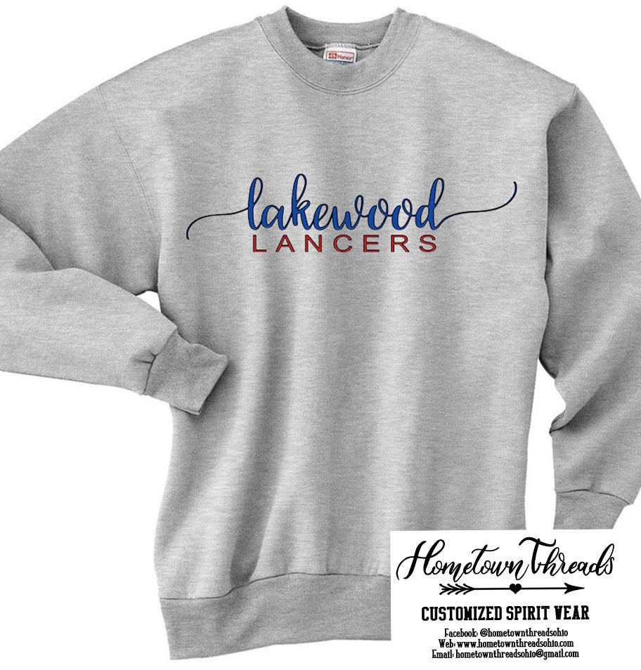 Adult Lakewood Lancers Lakewood Tail Crewneck Sweatshirt