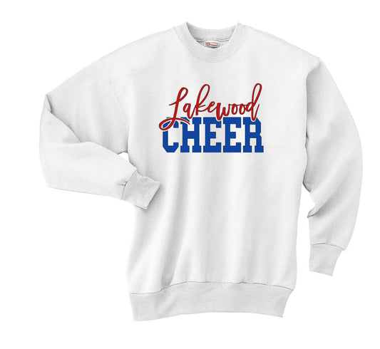 Cursive Lakewood Block Cheer Crewneck Sweatshirt - LHS Cheer Sale