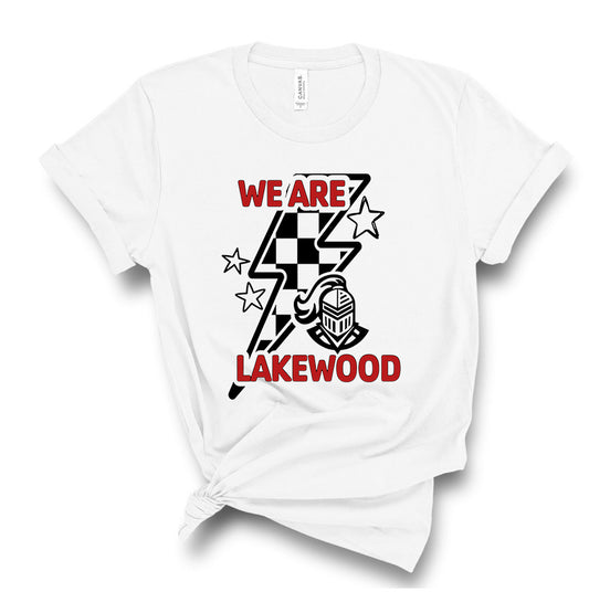 We are Lakewood Lightning Bolt Bella Canvas Tee - LHS Cheer Sale