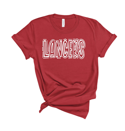 Doodle Lancers Lakewood Bella Canvas Tee - LHS Cheer Sale